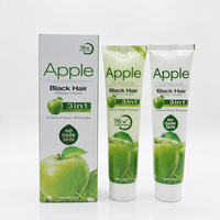 Krim Pewarna Rambut Apel 120ml*2 Label Pribadi OEM Grosir, Berbahan Dasar Tumbuhan Bebas Amonia, Tidak Lengket di Kulit Kepala, 100% Menutup Uban