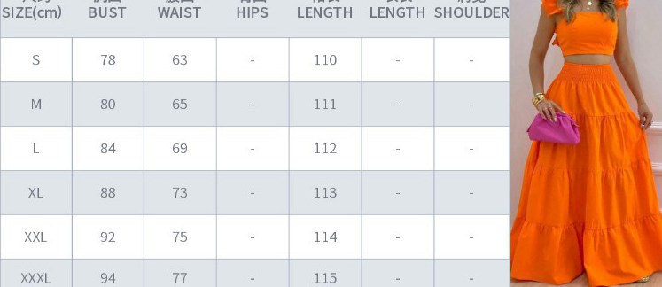 Y207025 plus size summer solid color skirt mid-waist large swing skirt trendy temperament commuter two-piece skirt suit