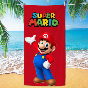ผ้าเช็ดตัวชายหาดพิมพ์ลายการ์ตูนซูเปอร์มาริโอสุดสร้างสรรค์ ราคาแข่งขัน รับสั่งทำตามแบบ ผ้าเช็ดตัวอาบน้ำเด็กน่ารักลายอนิเมะ - Product Image 2
