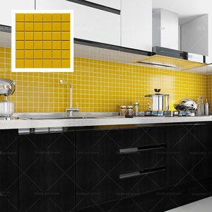 Lưới màu vàng gốm khảm nhà bếp phòng tắm ban công nền tường gạch cửa hàng cà phê trà sữa cửa hàng gạch - Product Image 2