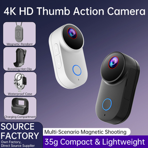 กล้องแอคชั่น CAM-26 4K HD ขนาดเล็ก 35 กรัม น้ำหนักเบา ถ่ายภาพด้วยแม่เหล็ก พร้อมเคสกันน้ำ และคลิปหนีบหมวกแบบหมุนได้ - Product Image 1