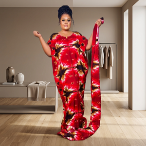 Caftan musulman élégant pour femmes Abayas marocaines avec décoration en dentelle Taille libre Tie-Dye Contraste Couleur directement de l'Inde - Product Image 2
