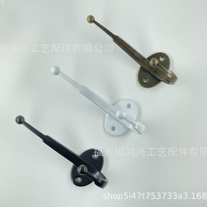 Zinc Alloy Retro Wall <b>Hooks</b> White Cast Iron Double <b>Hook</b> For Bathroom <b>Kitchen</b> Clothing Storage - Product Image 2