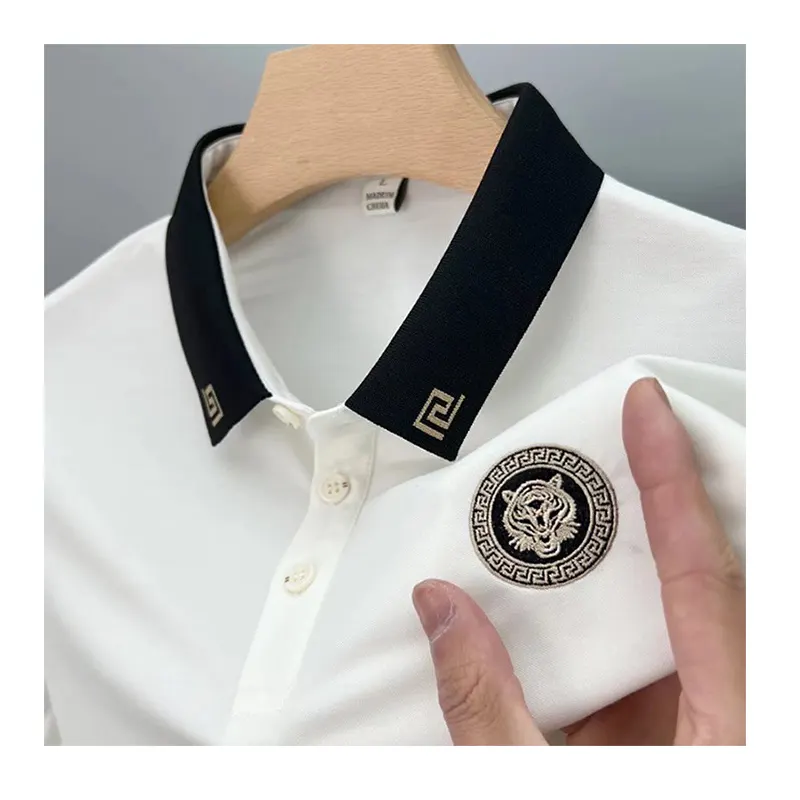 High Quality Men's Blank Golf Polo T Shirts Embroidered Logo Plain Short Sleeve Casual Polo Shirts