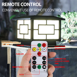 Nouvelle lampe solaire LED de jardin, IP65, étanche, énergie solaire, lumière extérieure de cour, télécommande, lumière de pilier, lampes de jardin, 2-3W - Product Image 4