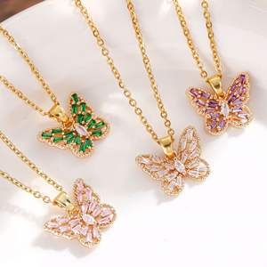 2024ขายดีสร้อยคอสแตนเลสสำหรับผู้หญิงที่สง่างามสายสร้อยโซ่เชื่อมโยงกับไข่มุกเพทายสไตล์อินเทรนด์ - Product Image 3