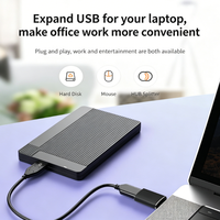 Adaptateur OTG USB 3.0 Type C vers DC, 5 Gbps, haute vitesse, mini, en alliage d'aluminium, Plug and Play, pour nouveaux téléphones mobiles, ordinateurs portables de jeu