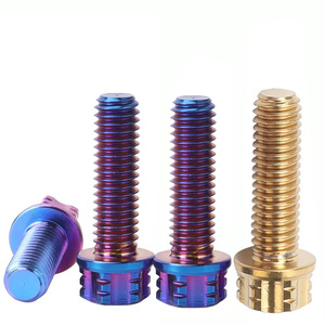 Màu GR5 Titan bu lông và đai ốc M4 M5 M6 M8 M10 hợp kim Titan lục giác ốc vít mặt bích cho xe máy - Product Image 1