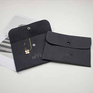 Bolsa de microfibra personalizada para collares con logotipo grabado, estuche para joyas, bolsas de regalo para bodas - Product Image 2