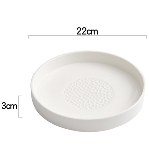 Assiette à steak en porcelaine <span class=keywords><strong>blanche</strong></span> de luxe haut de gamme, style vintage, passe au <span class=keywords><strong>micro</strong></span>-ondes, vaisselle pour la maison et l'hôtel - Product Image 6