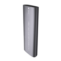 Enclosure Hard Disk Eksternal USB3.1 Tipe-C + M.2 NVME dengan Antarmuka USB Nirkabel 10000 RPM Kecepatan Baca/Tulis 100-200MB/s
