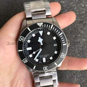 Reloj Mecánico de Buceo con Correa de Acero Inoxidable, Cristal de Zafiro, Esfera con Indicadores, Resistente al Agua 10 Bar, Manecillas Luminosas, ETA - Product Image 2