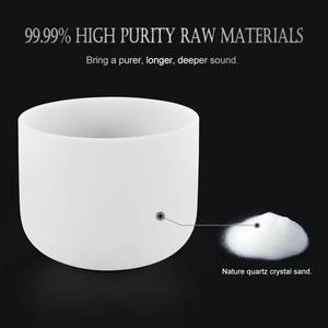 Jinfang Cuencos Cantores de Cristal de Cuarzo Puro de 32 Pulgadas, Tono Blanco Lechoso Esmerilado, para Sanación Sonora y Chakras - Product Image 5