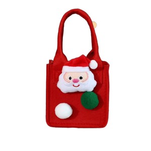 Hochwertige Niedliche Maßgefertigte Weihnachtsabend-Apfel-Filztasche Kleine Handtasche Geschenktasche Fabrik Plüschtier Großhandel OEM-Herstellung - Product Image 1