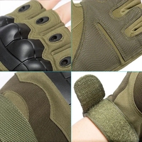 Gants demi-doigt pour hommes Gants tactiques Tir sportif Chasse Moto Gants de cyclisme