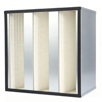 Nouveau filtre à air plissé en V profond F6 F7 F8 F9, efficacité moyenne à élevée, filtre de poche 99,99 % pour la ventilation industrielle