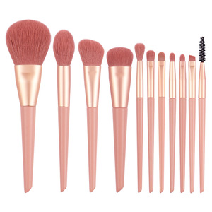 Chichodo Makeup <b>Brush</b> Set 11Pc Synthetic Fiber Wooden Handle Complete Kit For Foundation Application - Product Image 5