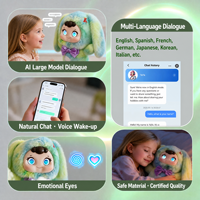 Peluche interactive HongRuiKe AI pour personnes âgées, jouet électronique multilingue avec fonction de dialogue, 30 cm, en polyester