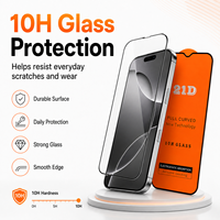 Protection d'écran incurvée 21D pour iPhone 16 17 18 Duo Pro Max, verre trempé HD transparent 10H, couverture intégrale