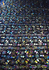 Citrouille Sorcière Chauve-Souris <span class=keywords><strong>Gobelin</strong></span> Motif Conception Brillant Feuille Impression <span class=keywords><strong>Tissu</strong></span> Tulle Maille Doux Noir Polyester <span class=keywords><strong>Tissu</strong></span> Halloween Enfants <span class=keywords><strong>Tissu</strong></span> - Product Image 5