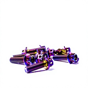 Vis à tête fleur de prunier en alliage de titane M6 M8 personnalisées, colorées par anodisation, pour fixation de modification de moto (frein) - Product Image 6