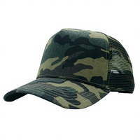 Casquette en maille de haute qualité avec logo personnalisé tendance pour l'extérieur, imprimé camouflage, visière incurvée, style trucker