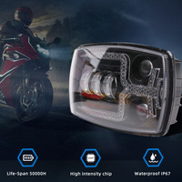 Luz de Trabajo Delantera LED RGB Blanca de 4 Pulgadas, IP67, para Motocicletas, Luz Auxiliar, Luz de Señalización, Luz Alta de 20W
