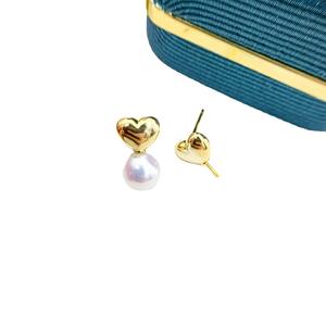 Accesorios de Plata S925 para DIY con Perlas, Soporte Vacío para Pendientes Estilo Amor con Cuentas de 7-10mm, Colección 2022 - Product Image 5