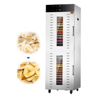 Déshydrateur alimentaire commercial à commande numérique à 32 plateaux avec 2 armoires de séchage pour la transformation des fruits et légumes