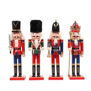 Ornement de Noël YUYANG, jouets de Noël, casse-noisette en bois grandeur nature, soldat casse-noisette pour décorations de Noël - Product Image 3