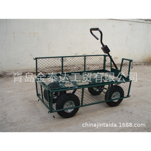 Chariot de jardin robuste à quatre roues en fer TC1840A Vert Durable - Product Image 3