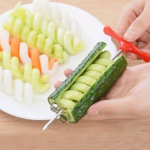 Manual <b>Vegetable</b> Spiralizer Eco-friendly Food Grade Rotary Salad <b>Chopper</b> with Screw Handle Carving Knife <b>for</b> <b>Vegetables</b> - Product Image 3