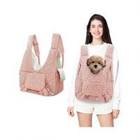 Sac de transport pour animaux de compagnie, petit sac à bandoulière pour chien et chat, transport mains libres, sac à bandoulière souple et respirant en coton, voyage en plein air pour animaux de compagnie