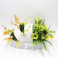 Caja de Regalo con Ramo de Flores de Jabón de Alta Calidad Qibai, Caja de Flores para Cuna de Bebé con Embalaje de Luna, Carpetas con Relieve y Laminado Mate