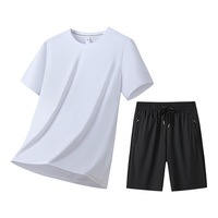 Ensemble T-shirt et short vintage à manches courtes pour homme, sublimation, 2 pièces, idéal pour l'extérieur – Meilleures ventes