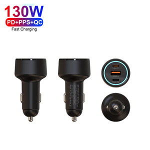 130W PD 100W Công suất cao sạc nhanh 5V/9V/12V/15V/20V 5A phổ PPS 30W QC3.0 sạc máy tính xách tay Bộ chuyển đổi xe hơi - Product Image 2