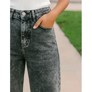 Jeans a Gamba Dritta da Donna Adrenaline, Vita Alta, Denim Vintage Traspirante con 5 Tasche - Product Image 4