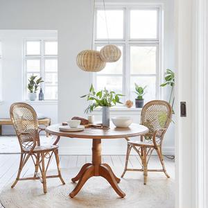 Rattan Ball Pendant <b>Light</b> Round E27 Led <b>Light</b> Source For Living Room <b>Dining</b> Room Hotel Guesthouse - Product Image 2