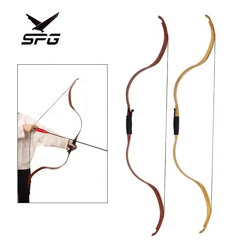 58 Pouces Arc Recourbé en Bambou pour Tir à l'Arc Droit Ou Gauche pour Chasse Cible Tir 25-65Lbs