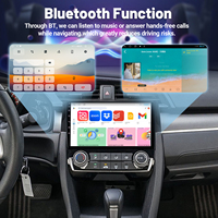 Autoradio Android 9 pouces pour Honda Civic 2016-2020, écran tactile IPS, Bluetooth, FM, GPS, lecteur multimédia