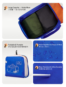 Bolsa <span class=keywords><strong>de</strong></span> Viaje Plegable Personalizada Fuliya para Fútbol, Bolsa Deportiva Multifuncional <span class=keywords><strong>de</strong></span> Gran Capacidad con Compartimento para Zapatos - Product Image 3