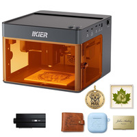 Nouvelle Arrivée - Machine de découpe et gravure laser à fibre portable, compacte, à double diode bleue et IR, pour débutants, pour métal/MDF, CNC de table