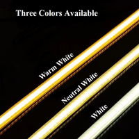 Bande LED COB étanche IP65 220V haute tension 2700K-6000K 288 LED/M, installation facile, sans driver, CE, pour aménagement paysager