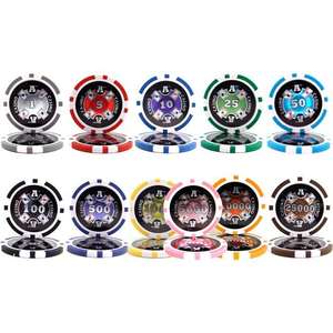 1000 jetons de poker Ace Casino avec boîtier en aluminium avec plateau inclus - Product Image 5
