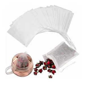 Envoltura de regalo de especias de café de primera calidad, bolsas de té vacías a granel, filtro de cuerda desechable, bolsa de elaboración de té blanco