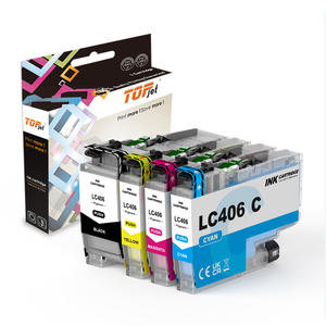 Cartouche d'encre jet d'encre compatible Topjet LC406XL LC406 406 XL couleur noire pour imprimante <span class=keywords><strong>Brother</strong></span> <span class=keywords><strong>MFC</strong></span>-<span class=keywords><strong>J4335DW</strong></span> <span class=keywords><strong>MFC</strong></span>-J5855DW <span class=keywords><strong>MFC</strong></span>-J6555DW - Product Image 1
