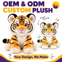 Peluche tigre personnalisée certifiée CE CPC, jouet en peluche doux, personnage animal, conception OEM, peluches personnalisées en gros