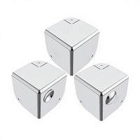 Protection d'angle en acier inoxydable peint anti-collision pour boîte en bois, mini-équerre à trois côtés à angle droit, quincaillerie Sujie
