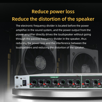 Égaliseur audio 4 voies XLR en métal 224XL avec sorties aigus, moyens, graves et subwoofer pour système de sonorisation et performance scénique