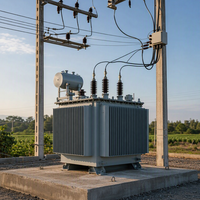 Transformateur de distribution triphasé immergé dans l'huile 200 kVA 10 kV 480 V, transformateur abaisseur de puissance, transformateur de sous-station IEC60076